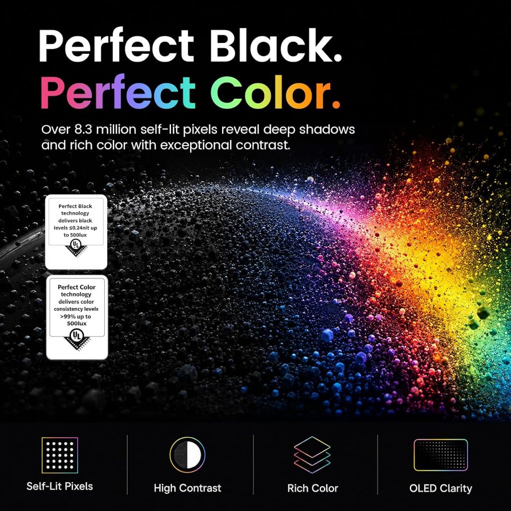 LG 48-Inch OLED evo AI 4K C6 Series Smart TV (2026) a11 AI Processor Gen3, Dolby Vision, Dolby Atmos, HDR10, 165Hz, AI Super Upscaling 4K OLED48C6PUA Bundle with Deco Essentials Protection +Guidebook