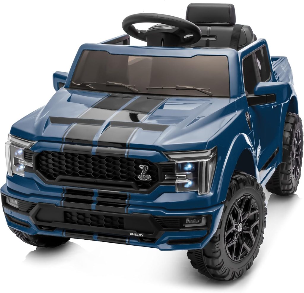 Licensed Ford Shelby F150 24V Ride on Toy for Kid 3-6 Electric Car w/Remote
