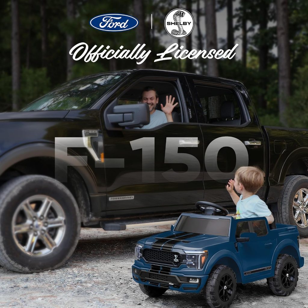 Licensed Ford Shelby F150 24V Ride on Toy for Kid 3-6 Electric Car w/Remote