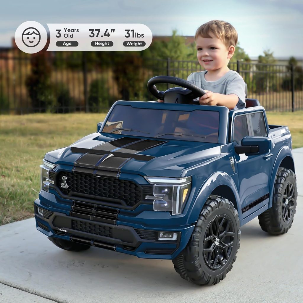 Licensed Ford Shelby F150 24V Ride on Toy for Kid 3-6 Electric Car w/Remote