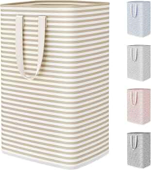 Lifewit 75L Large Collapsible Laundry Basket with Extended Handles, Beige
