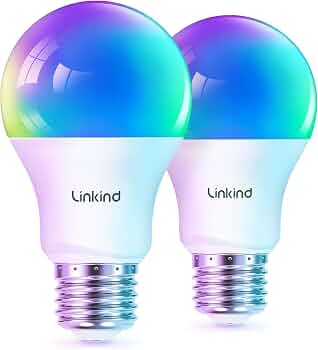 Linkind Matter Smart Light Bulbs, Work with Apple Home, Alexa, Siri, Google