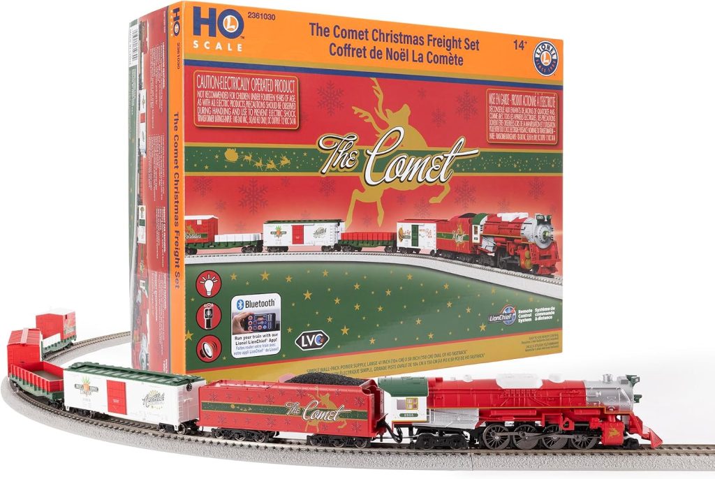 Lionel The Comet Christmas Freight Electric HO Gauge Model Train Set