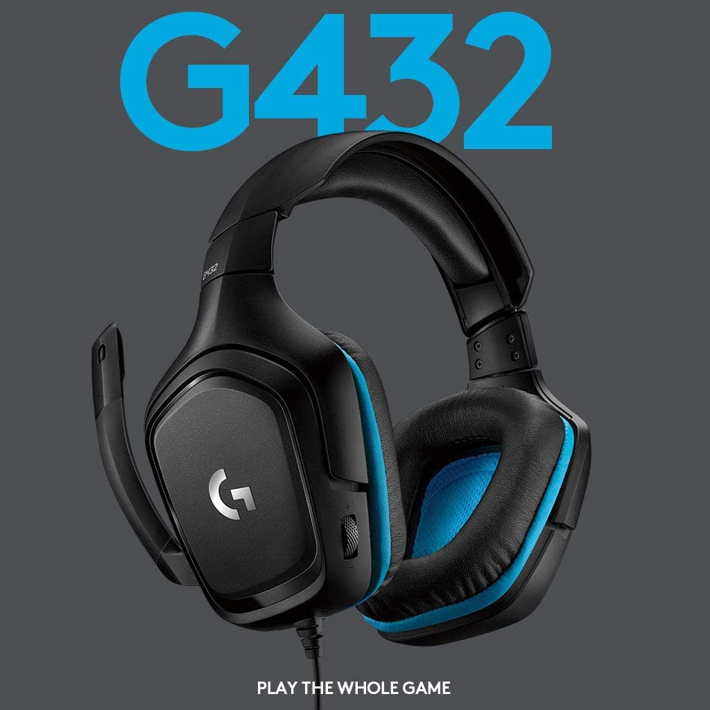 Logitech G432 Wired Gaming Headset – Black