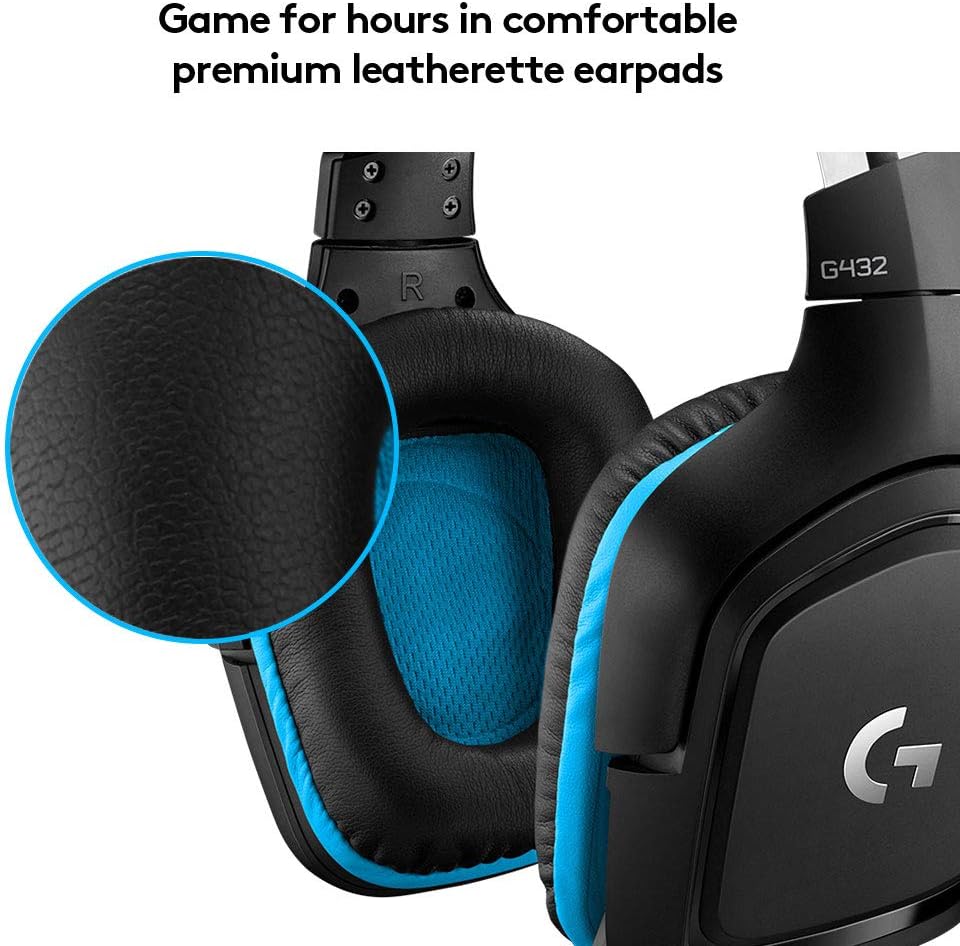 Logitech G432 Wired Gaming Headset – Black