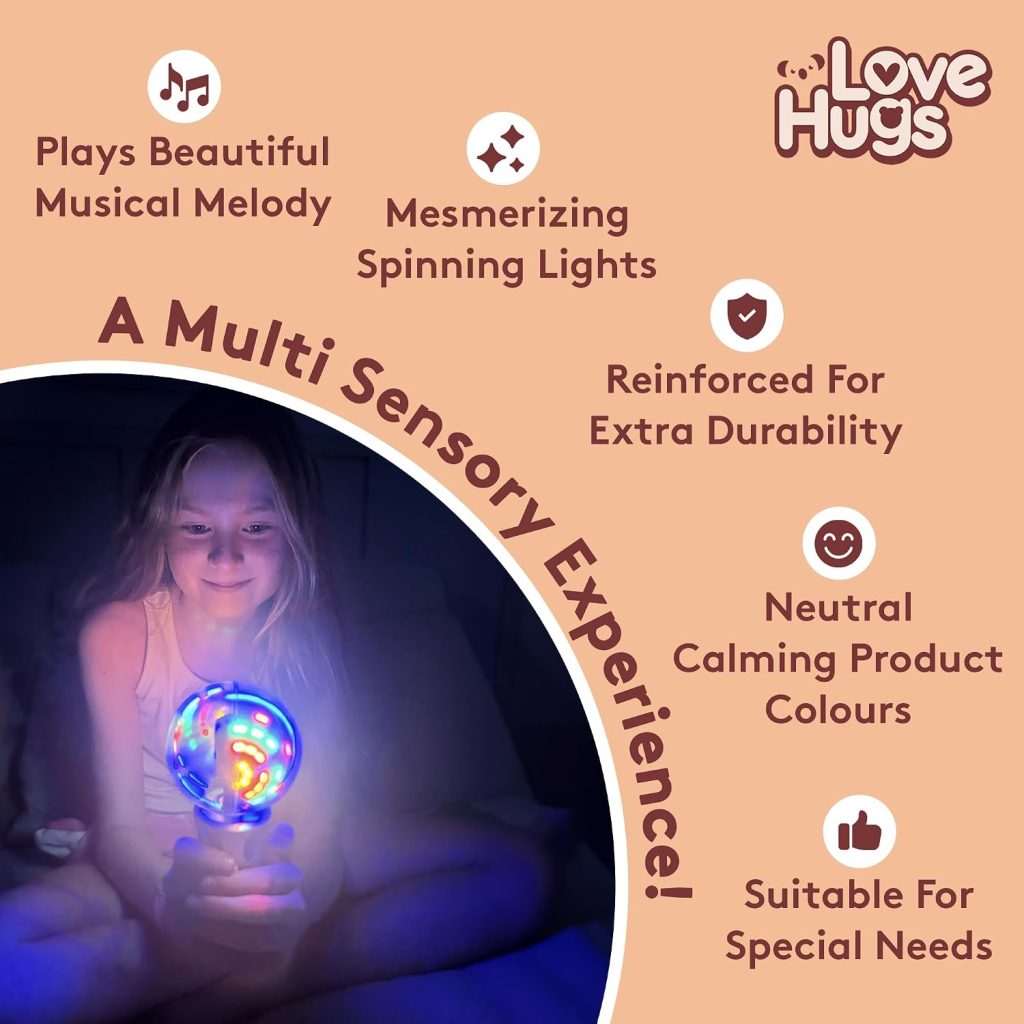 LoveHugs Musical Light Up Wand – Sensory Lights for Autistic Children – Light Up Sensory Toys – Autism Toys – Sensory Toys for Kids with Autism