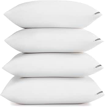 Luxury Hotel Pillows for Sleeping 4 Pack,Bed Pillows Standard Size Set of 4,Down Alternative Filling,Pillows for Back,Stomach or Side Sleepers