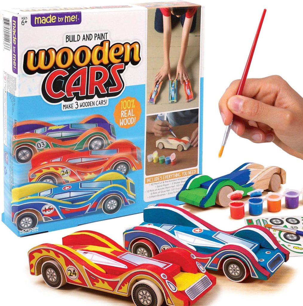 Made by Me Build & Paint Kit, Wooden Cars, 3 Pack