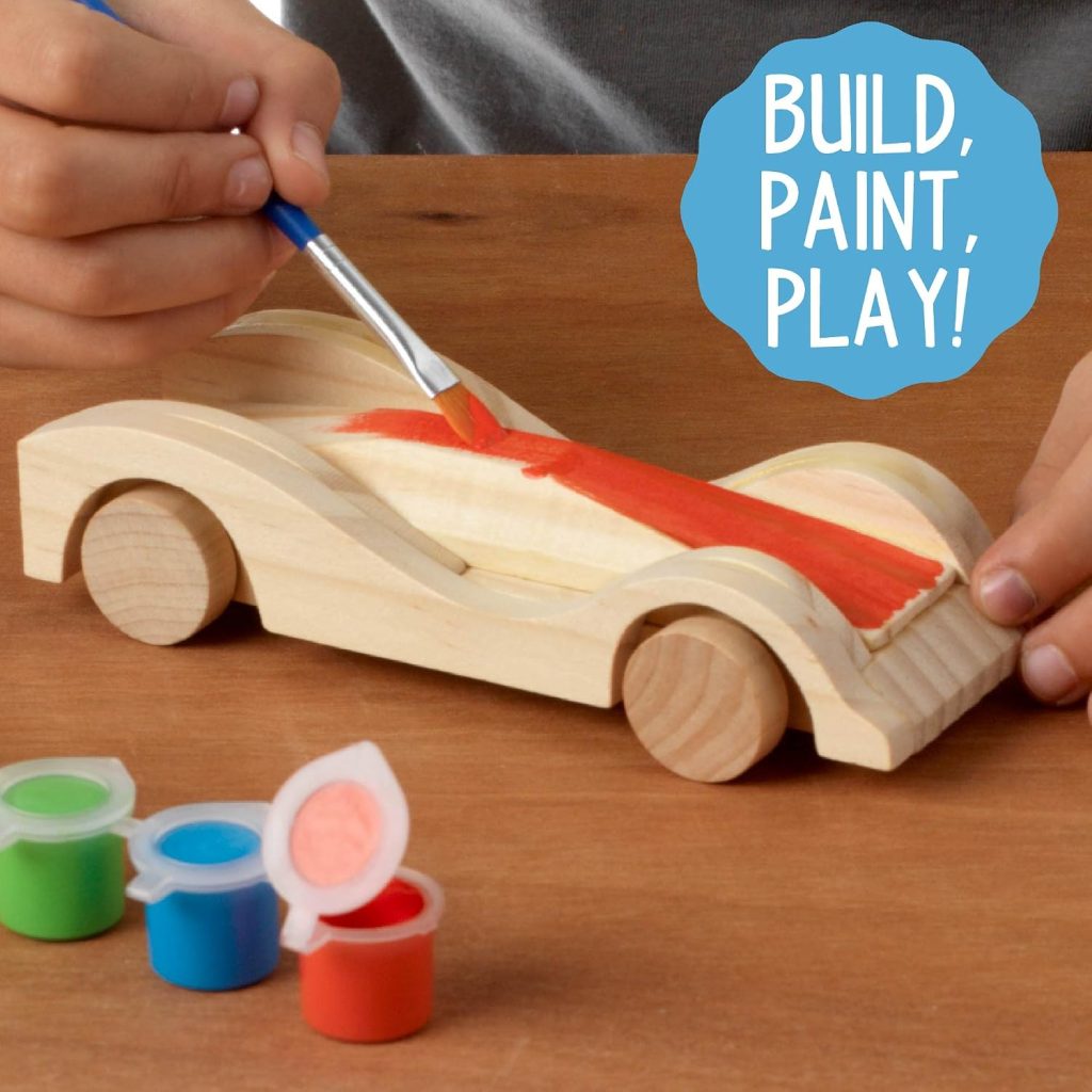 Made by Me Build & Paint Kit, Wooden Cars, 3 Pack