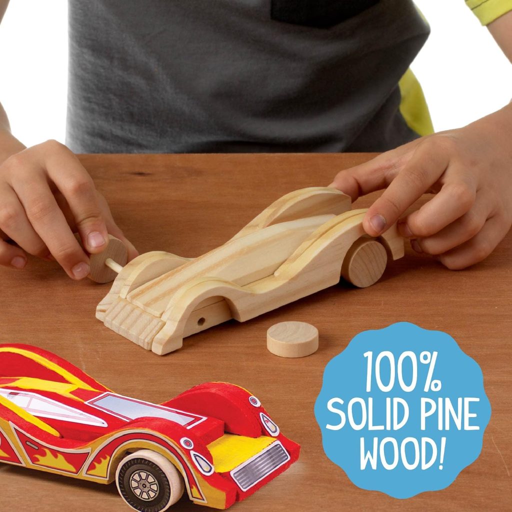Made by Me Build & Paint Kit, Wooden Cars, 3 Pack