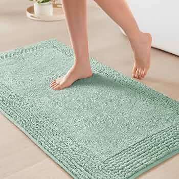 Madison Park Splendor Reversible 100% Cotton Bath Rug, 17 x 24, Green