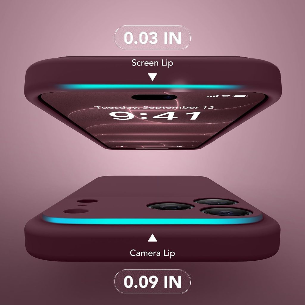 Magnetic for iPhone 18 Pro Max/17 Pro Max Case Silicone, Burgundy