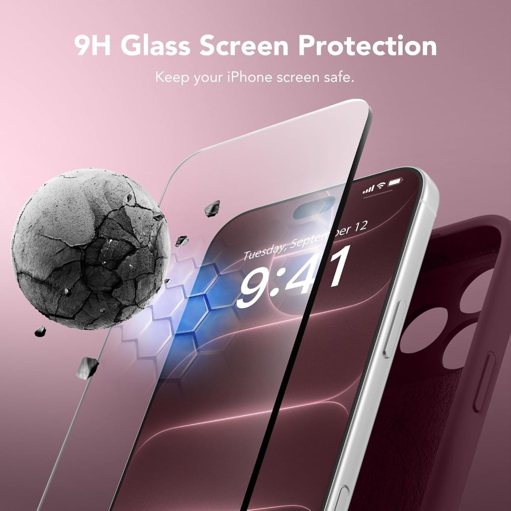 Magnetic for iPhone 18 Pro Max/17 Pro Max Case Silicone, Burgundy
