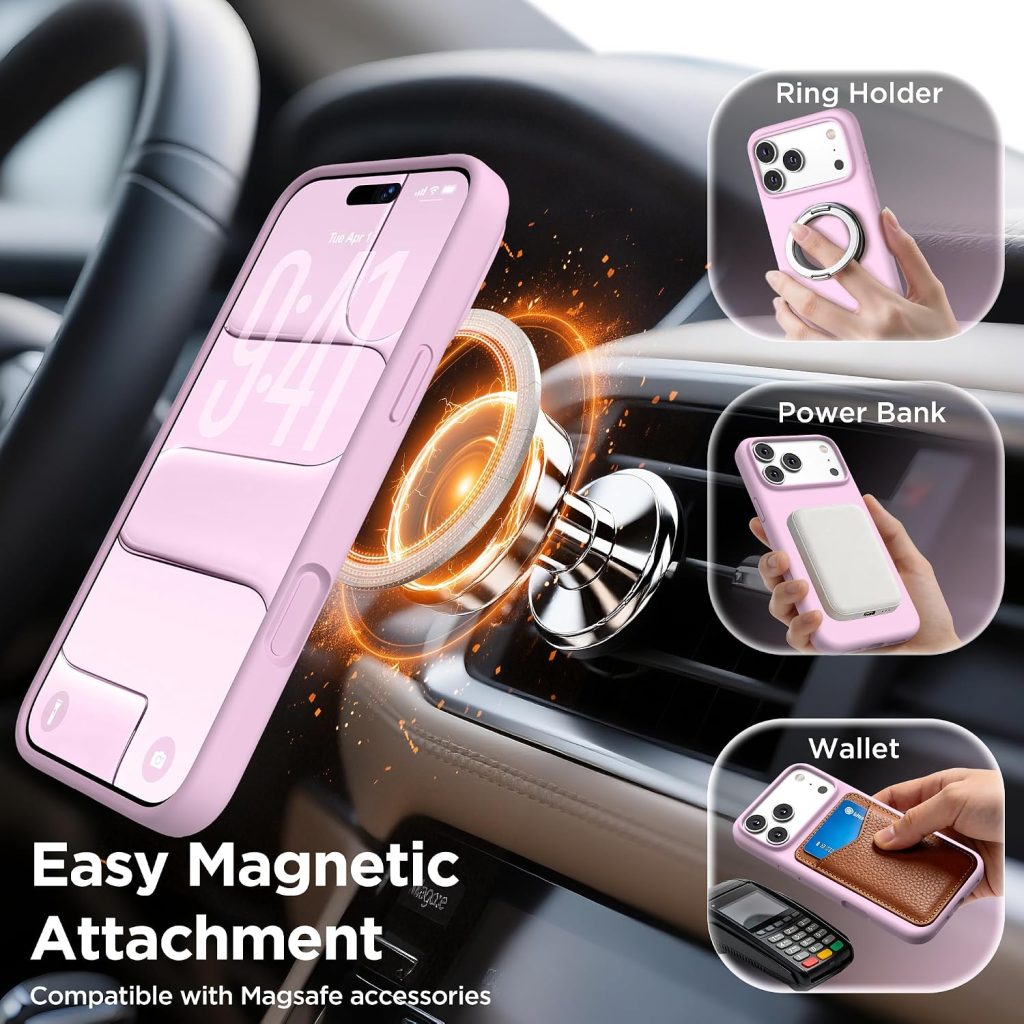 Magnetic for iPhone 18 Pro Max /17 Pro Max Case, Cherry Blossom