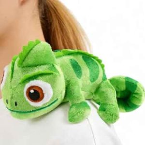 Magnetic Shoulder Chameleon Plush Toy, Soft Lizard Stuffed Animal Cosplay Accessory for Kids Teens Adults, Includes Key Ring