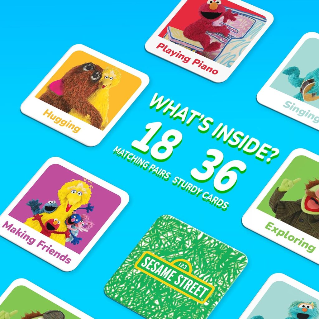 MasterPieces Kids Games – Sesame Street Matching Game – Fun for Kids and Family – Laugh and Learn