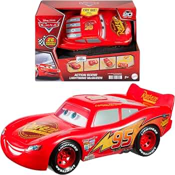 Mattel Disney and Pixar Cars Action Scene Lightning McQueen Toy Car