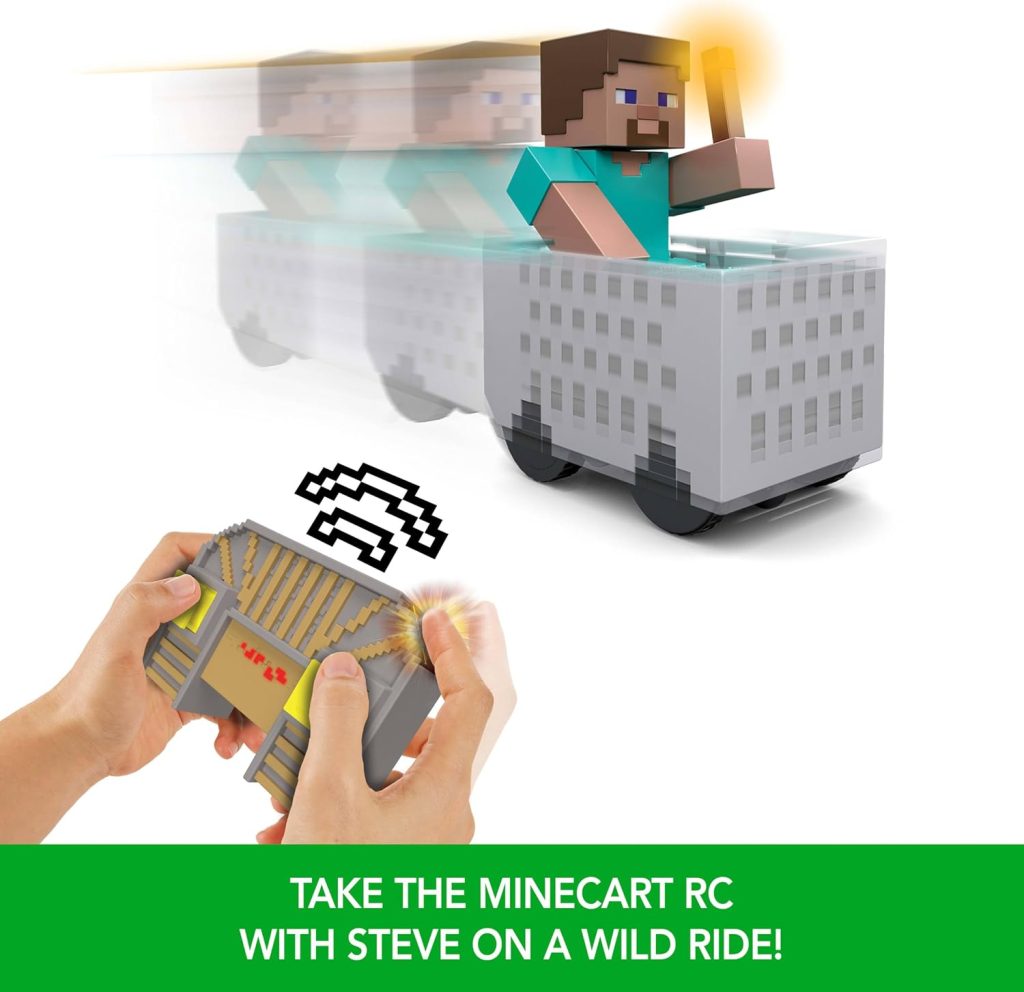 Mattel Minecraft Minecart RC with Steve