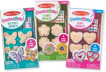 Melissa & Doug Decorate-Your-Own Wooden Magnets Craft Kit Bundle