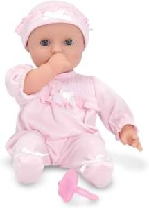 Melissa & Doug Mine to Love Jenna 12″ Baby Doll with Moving Eyes, Thumb & Pacifier Sucking Action, Doll Clothes & Accessories, Toddler Toys for Girls & Boys Ages 18 Mo+