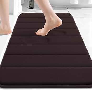 Memory Foam Bath Mat 30 x 20, Ultra Soft Absorbent Bathroom Rugs