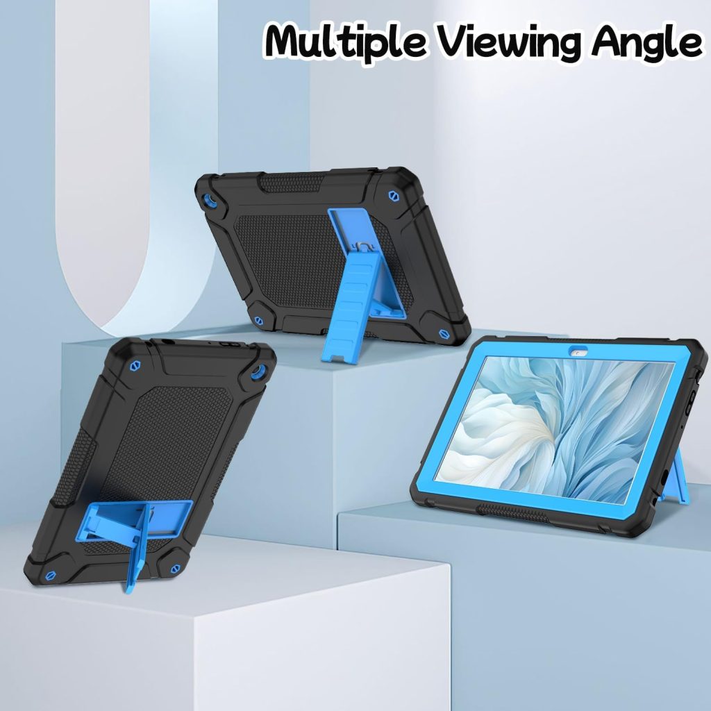 MENZO Case for Fire HD 10 (Only 13th Gen, 2023 Release), Black+Teal