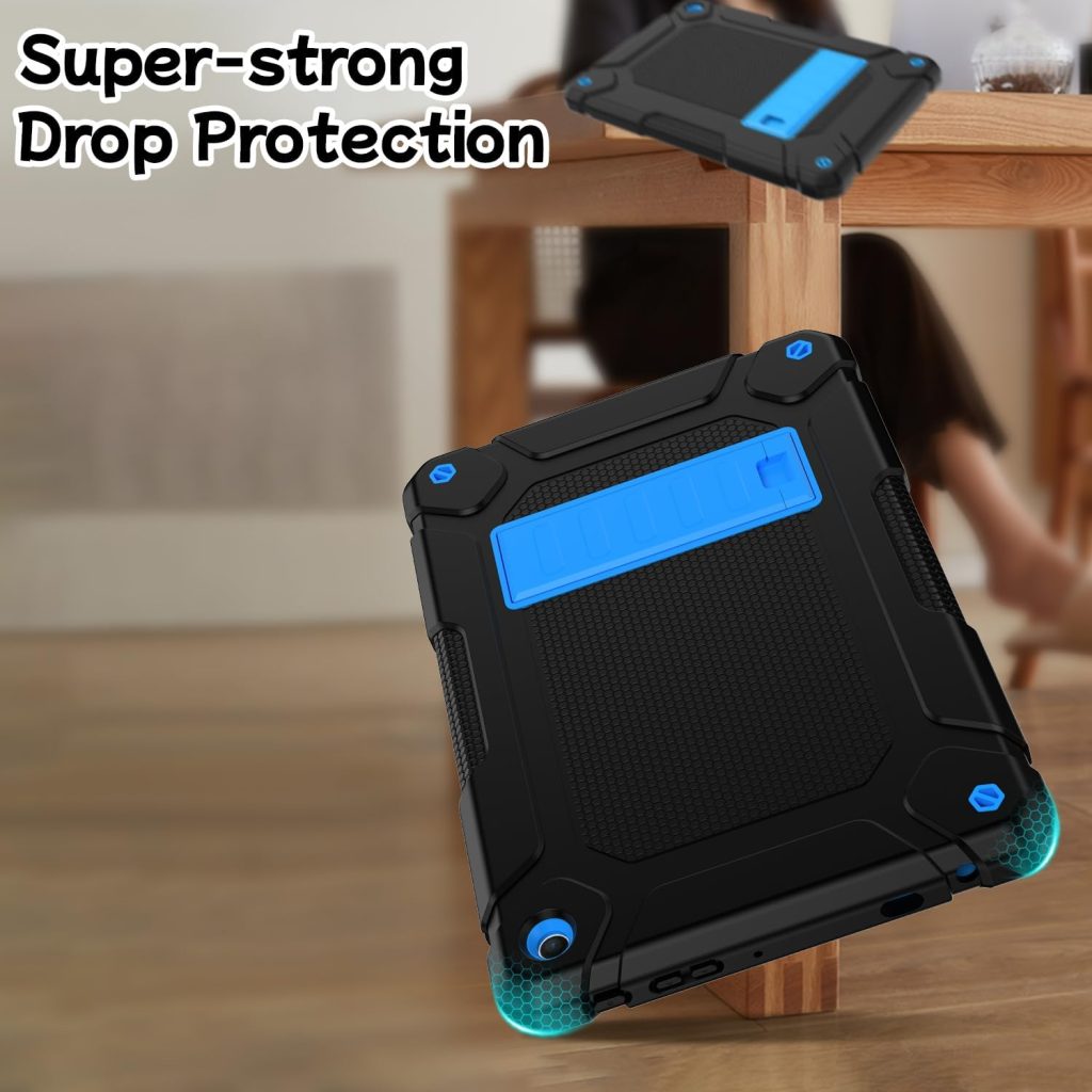 MENZO Case for Fire HD 10 (Only 13th Gen, 2023 Release), Black+Teal