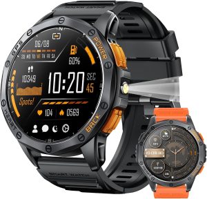 Military Smart Watch for Men, Built-in GPS, 30-day standby, 1.43″ AMOLED