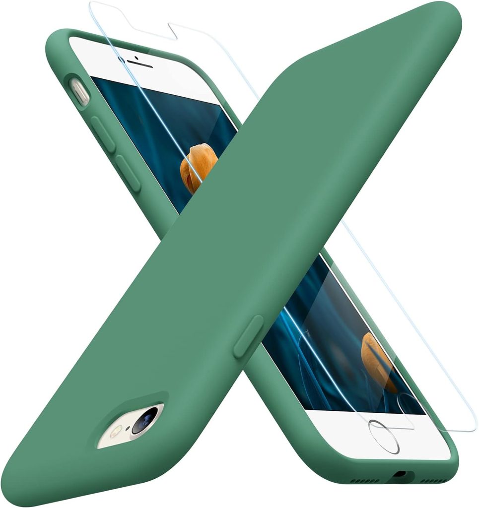 Miracase Silicone for iPhone SE 2022/SE 2020/7/8 Case,Acacia Green