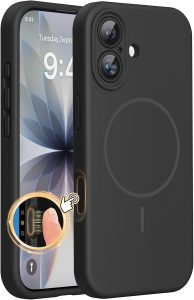 Miracase Silicone & Magnetic for iPhone 17 Case, Black