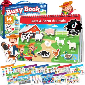 Montessori Busy Book for Toddlers 3-5 – Educational Toys for 3 Year Old