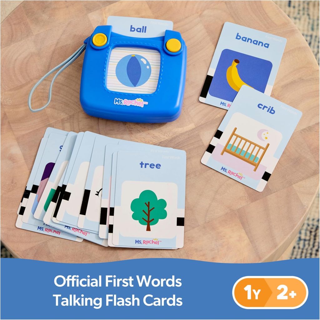Ms. Rachel First Words Flash Cards, Electronic Card Reader, 100 Words
