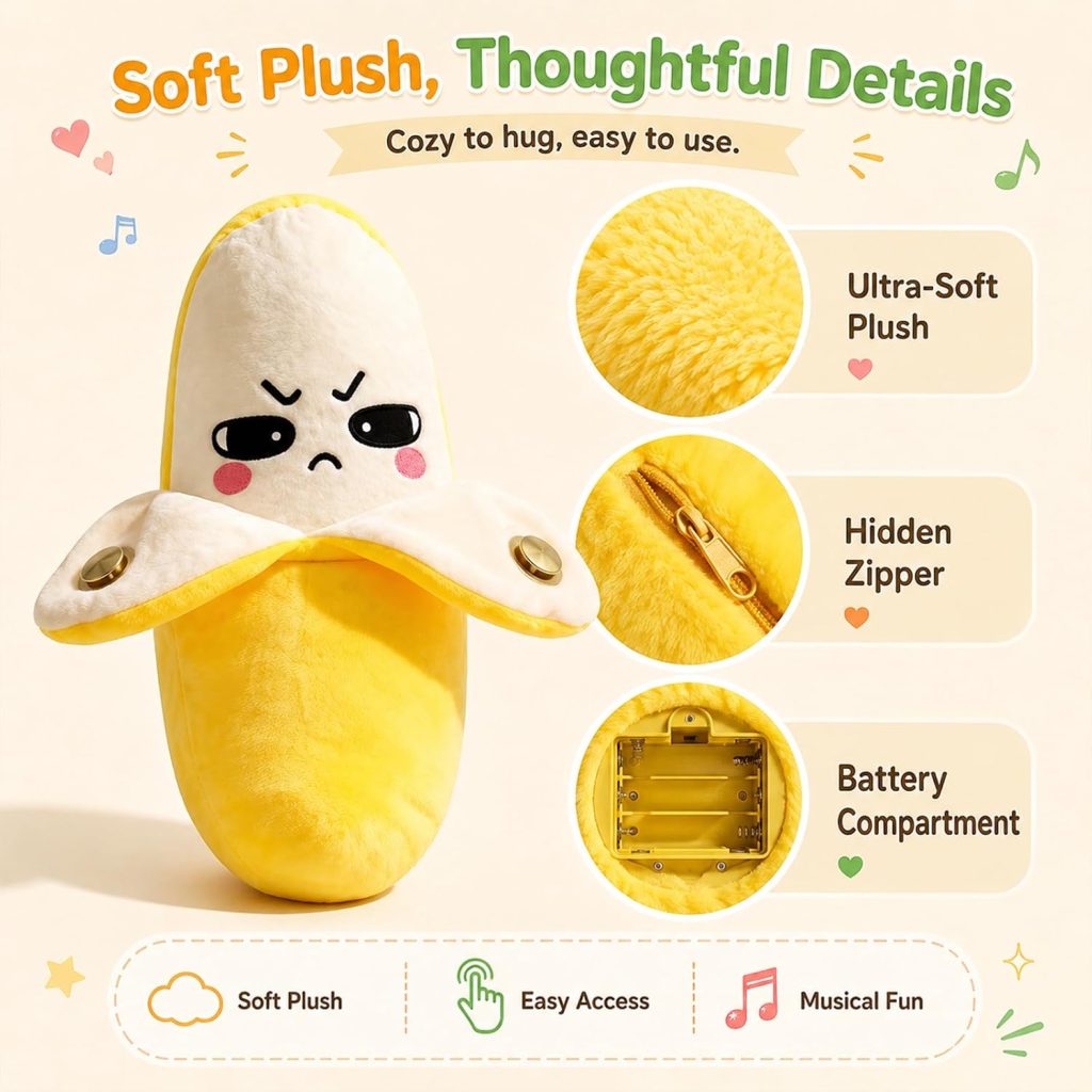 Musical Sensory Toys, Interactive Musical Plush Toy with Sounds