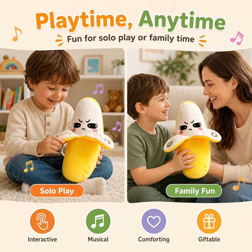 Musical Sensory Toys, Interactive Musical Plush Toy with Sounds
