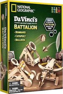 National Geographic Da Vinci Catapult Wood Building STEM Kit for Kids
