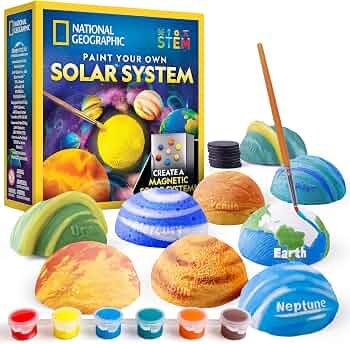 National Geographic Magnetic Solar System Art Kit for Kids with 9 Magnets