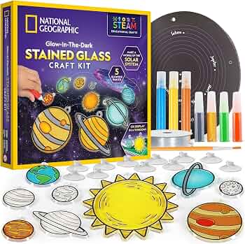 National Geographic Solar System Stained Glass Suncatcher Craft Kit