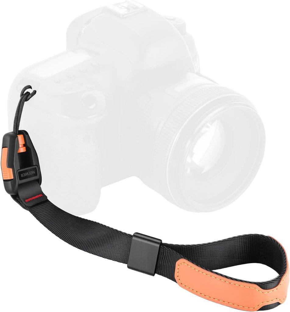 NEEWER Camera Wrist Strap, Anti Drop Quick Release Adjustable Bracelet Rope with Lanyard Compatible with Sony Nikon Canon DLSR Mirrorless Action Camera Photography Accessories, Max Load 44 lb, CS001