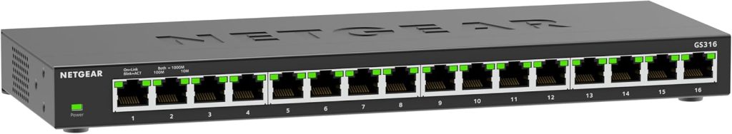 NETGEAR 16-Port Gigabit Ethernet Unmanaged Network Switch (GS316v3)