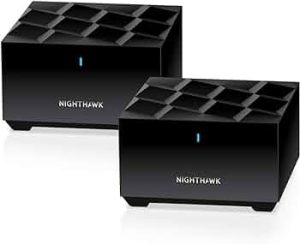NETGEAR Nighthawk Advanced Whole Home Mesh Dual Band WiFi 6 System (MK72)– AX3000 Router with 1 Satellite Extender, Coverage up to 3,000 sq. ft. and 35+ Devices – Free Expert Help