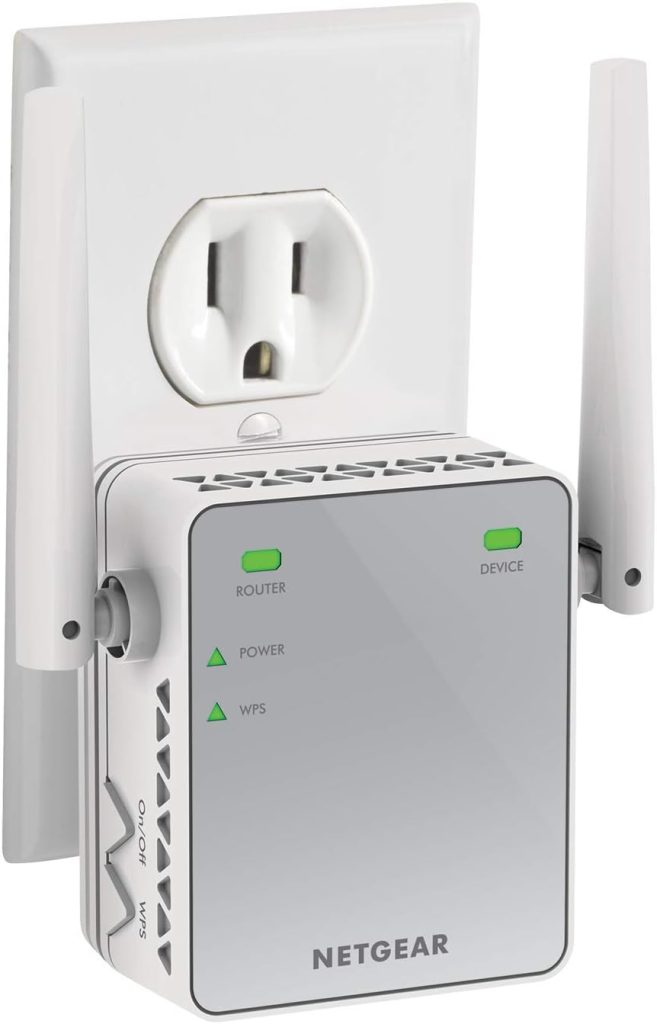 NETGEAR Wi-Fi Range Extender EX2700 – Coverage Up to 800 Sq Ft and 10 Devices with N300 Wireless Signal Booster & Repeater (Up to 300Mbps Speed), and Compact Wall Plug Design