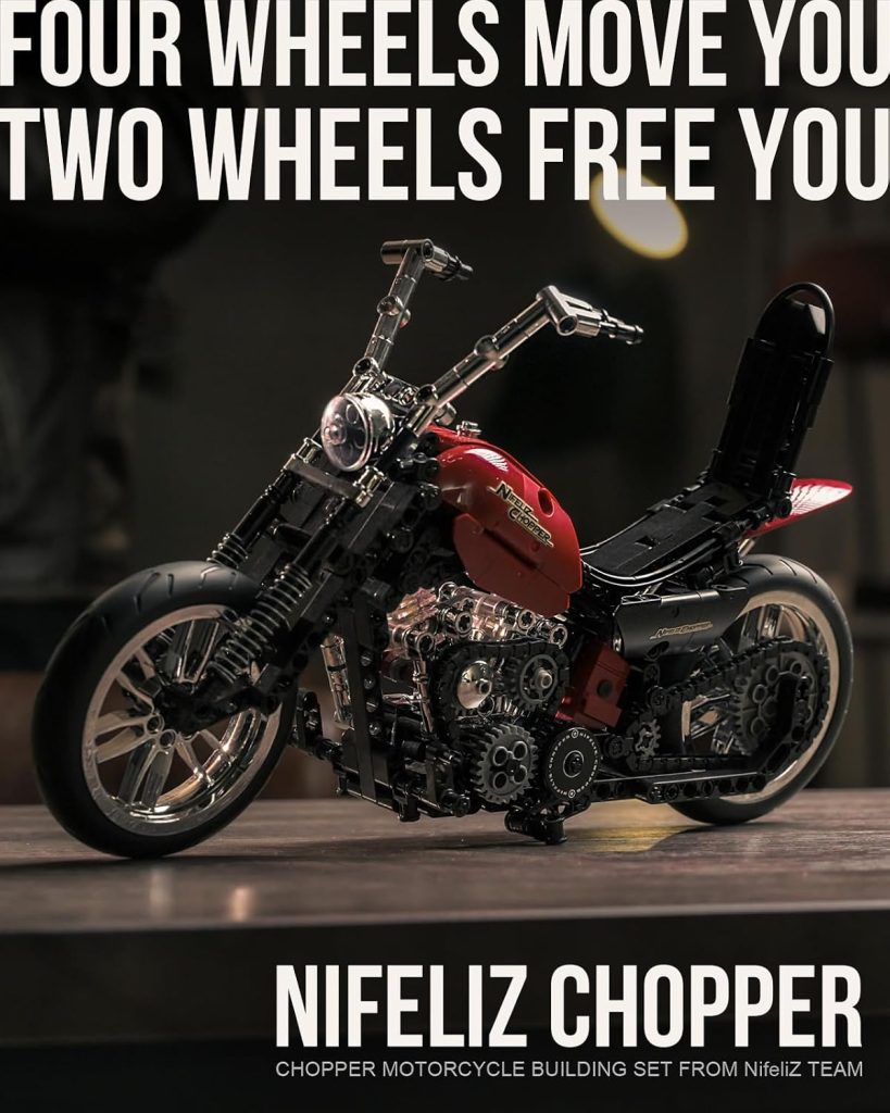 Nifeliz Chopper Motorcycle Building Set, NF10308
