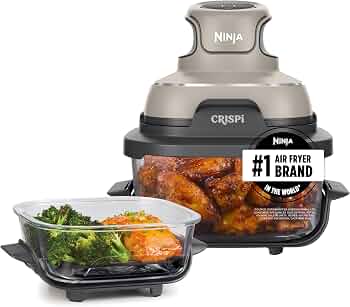 Ninja Crispi Glass Air Fryer, 4-in-1, Stone, FN101ST