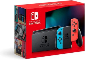 Nintendo Switch with Neon Blue and Neon Red Joy-Con – Handheld Gaming Console