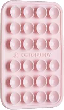 OCTOBUDDY Classic – Silicone Suction Phone Case Adhesive Mount, Chalk Pink