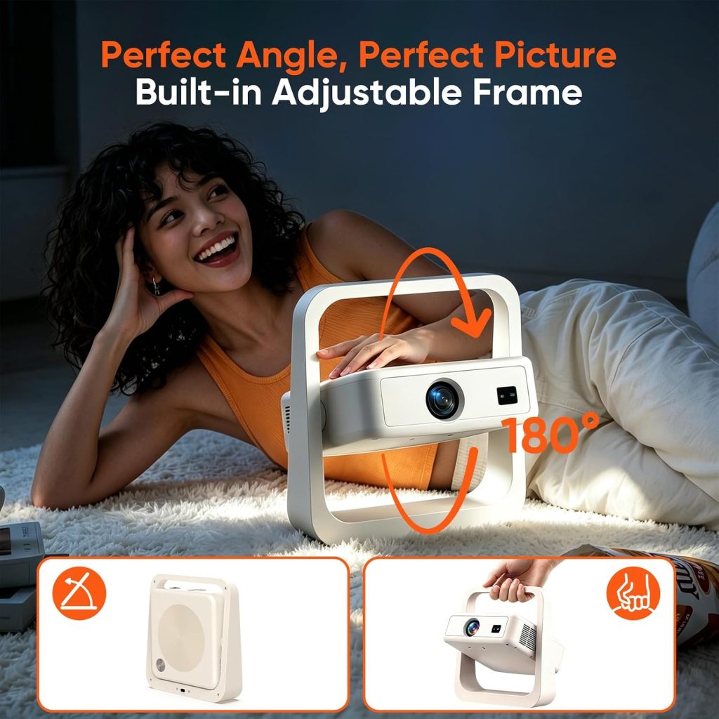 Official Google TV Smart Projector with Stand, Movie Projector