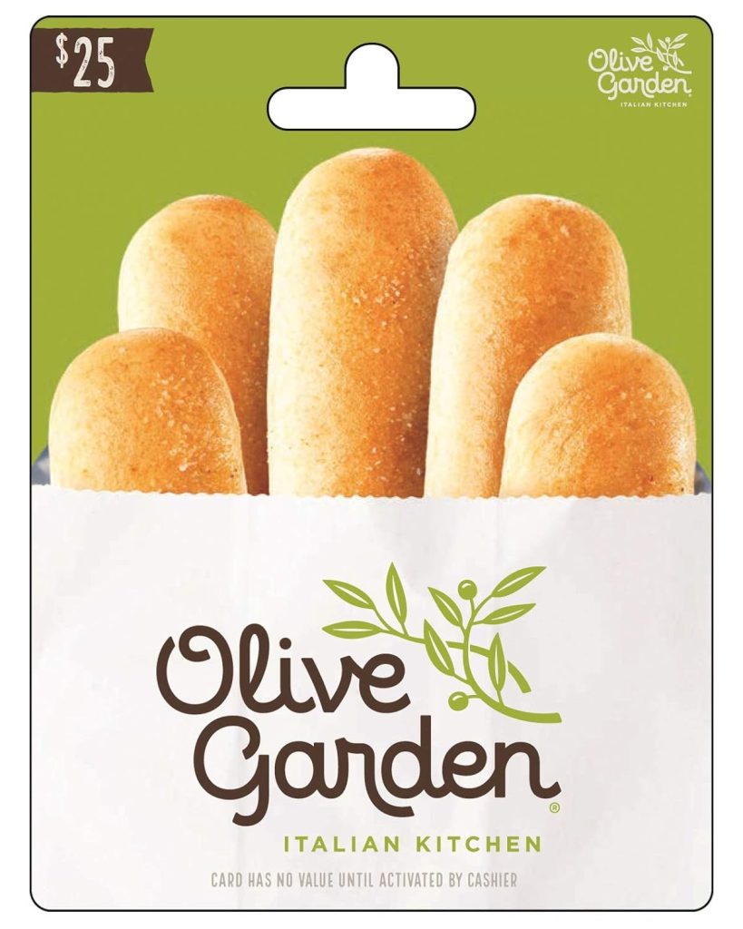 Olive Garden Physical Gift Card – $25