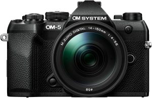 OM SYSTEM OM-5 Mark II BLK w/M.ZUIKO Digital 14-150mm f4.0-5.6 II Compact Light Weight Weather Sealed 4K Video Camera Best for Outdoor Travel