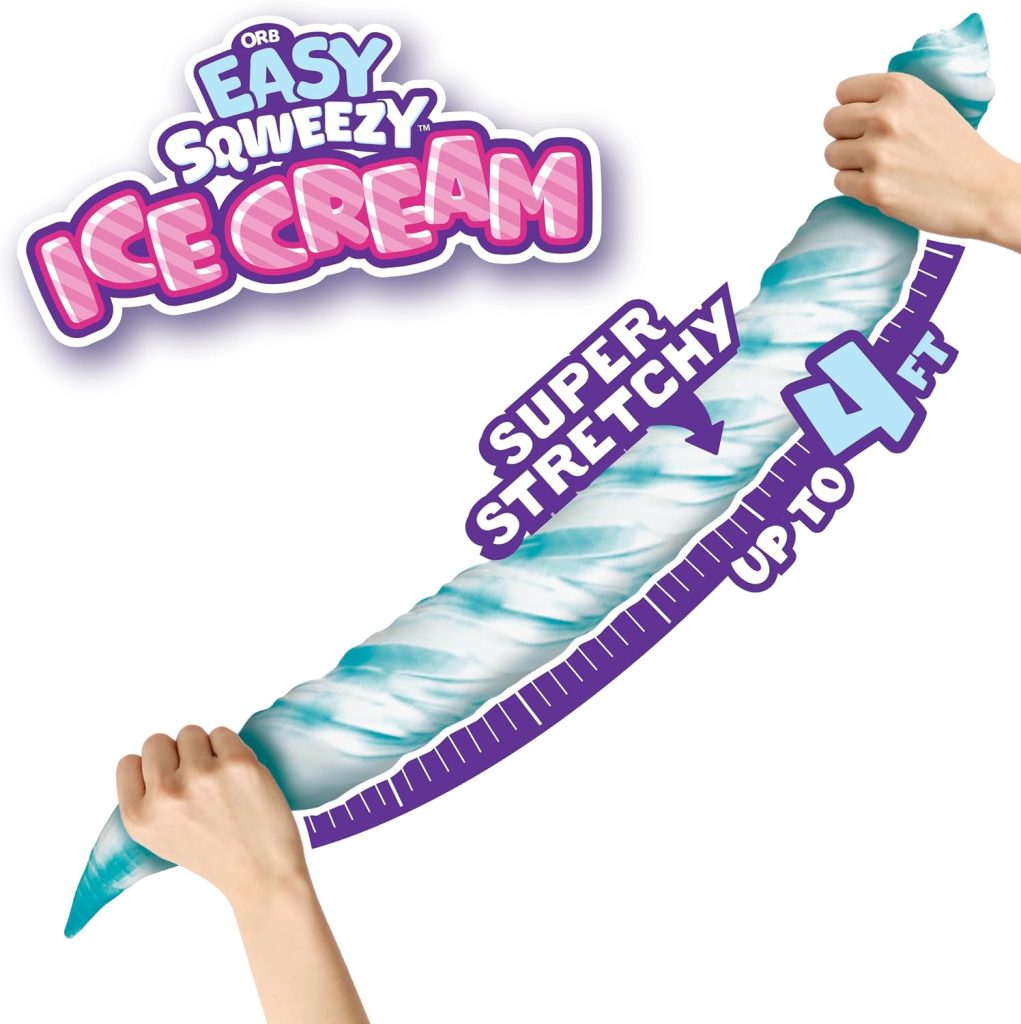ORB Easy Sqweezy Jumbo Blue Ice Cream Squishy Toy – Squish and Squeeze