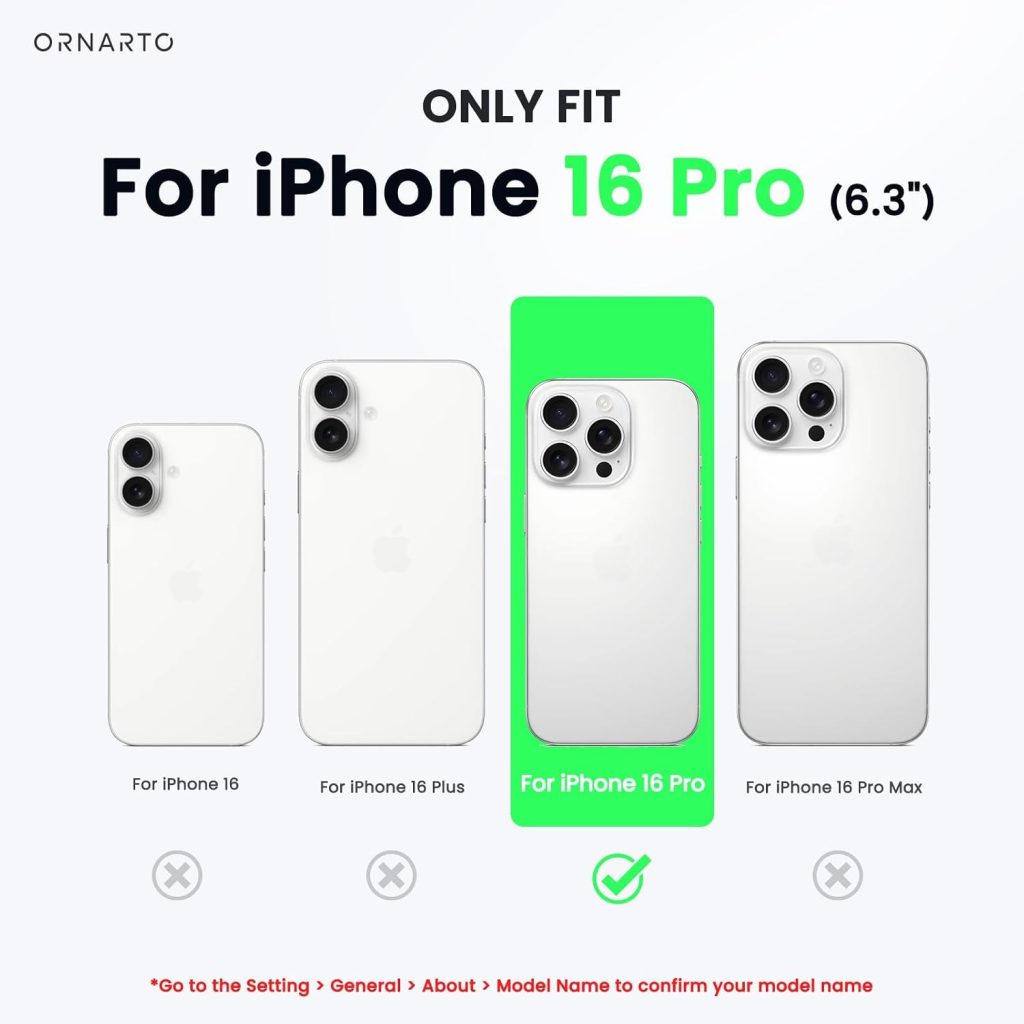 ORNARTO for iPhone 16 Pro Case, Liquid Silicone, Blue
